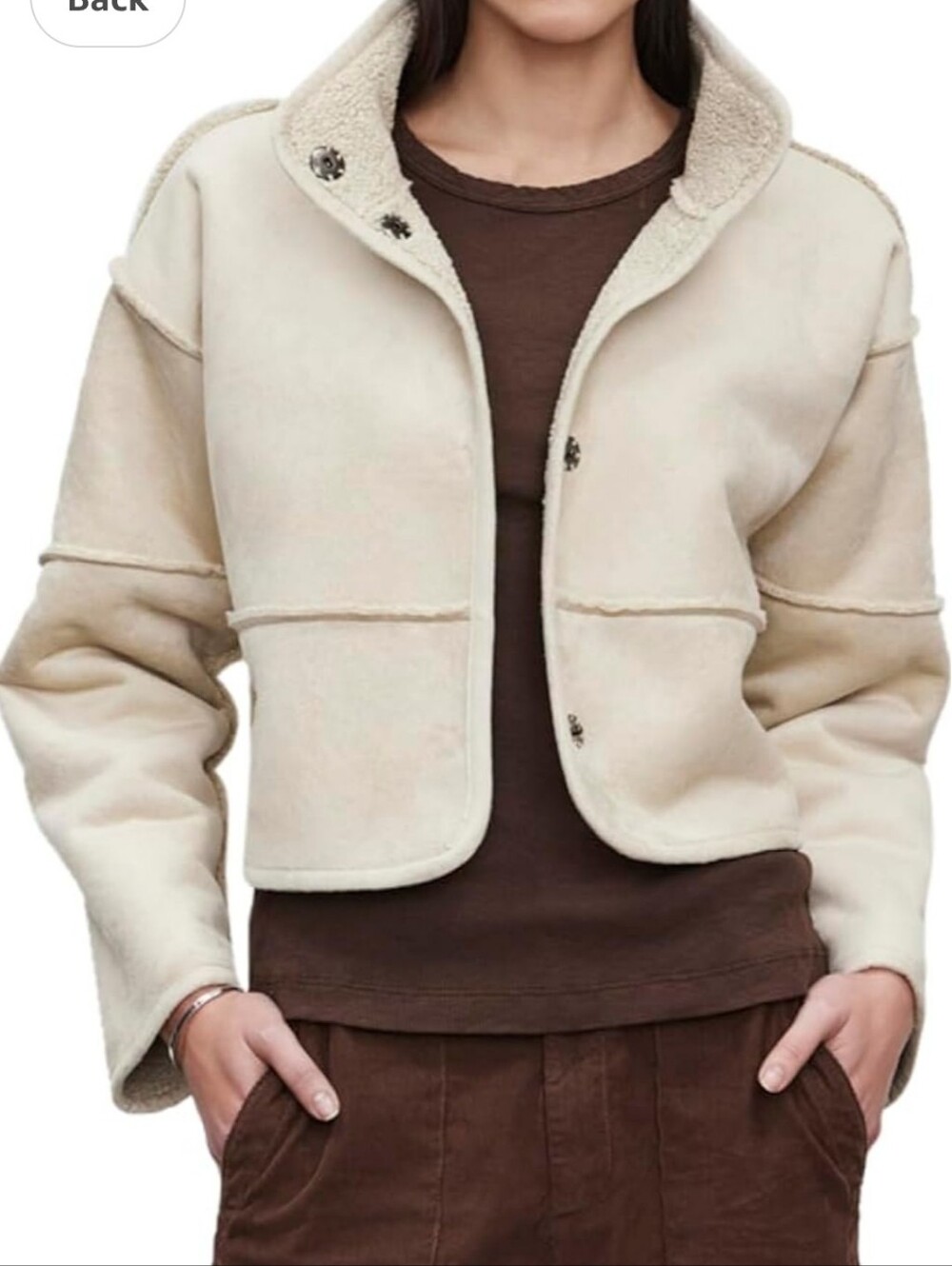 NWT Velvet by Graham & Spencer Kelly Luxe Reversible Sherpa Suede Jacket S